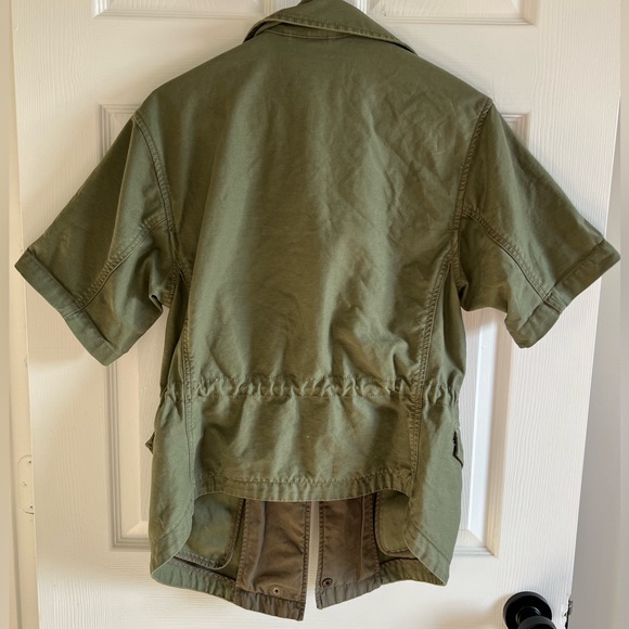 Club Monaco Carol Parka Cotton Utility Jacket Drab Olive Army Green - Picture 6 of 9